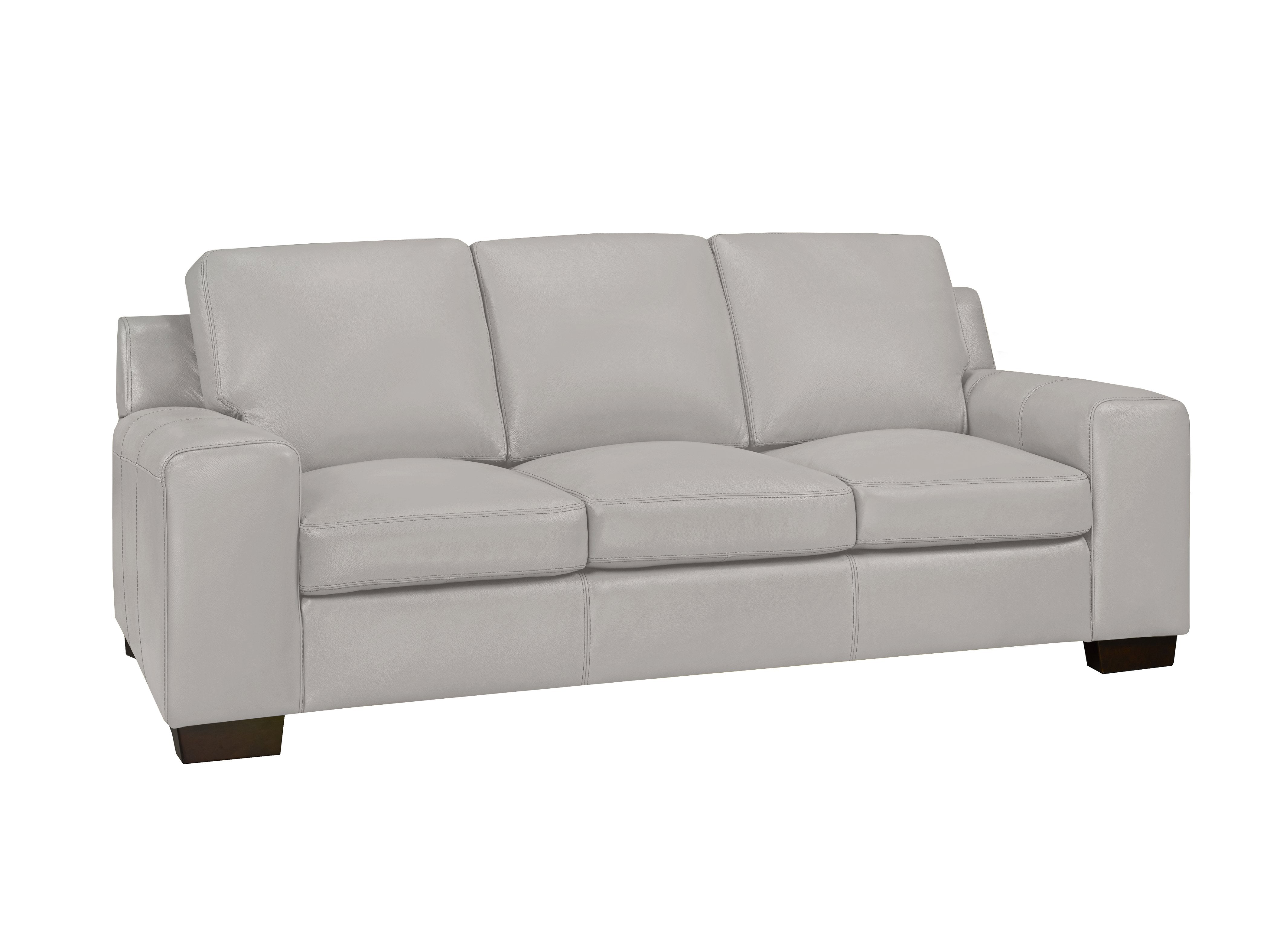 Vernon Sofa Series - Grey Genuine Leather - Canadian Furniture