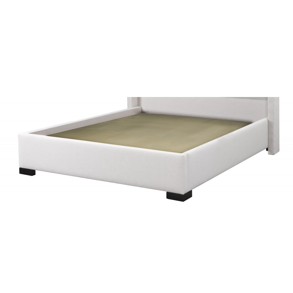 Lytton Platform Bed - Snow Linen