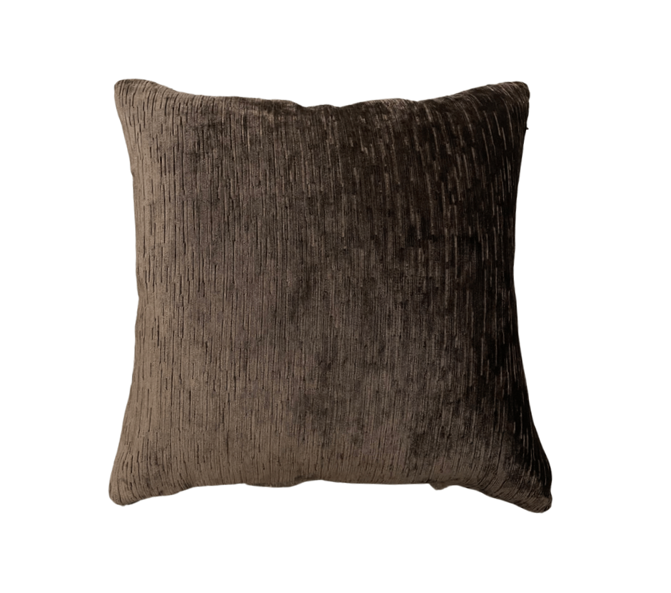 Brown Velvet 20” x 20” Toss Pillows (Set of 2)