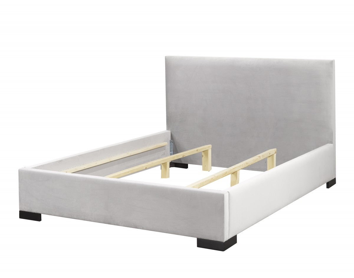 Sunterra Platform Bed - Platinum Grey Velvet
