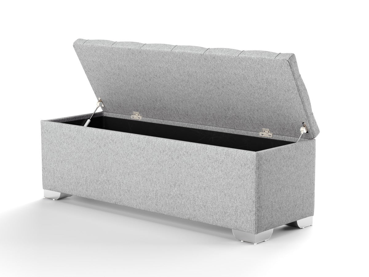 Halton Storage Bench - Grey