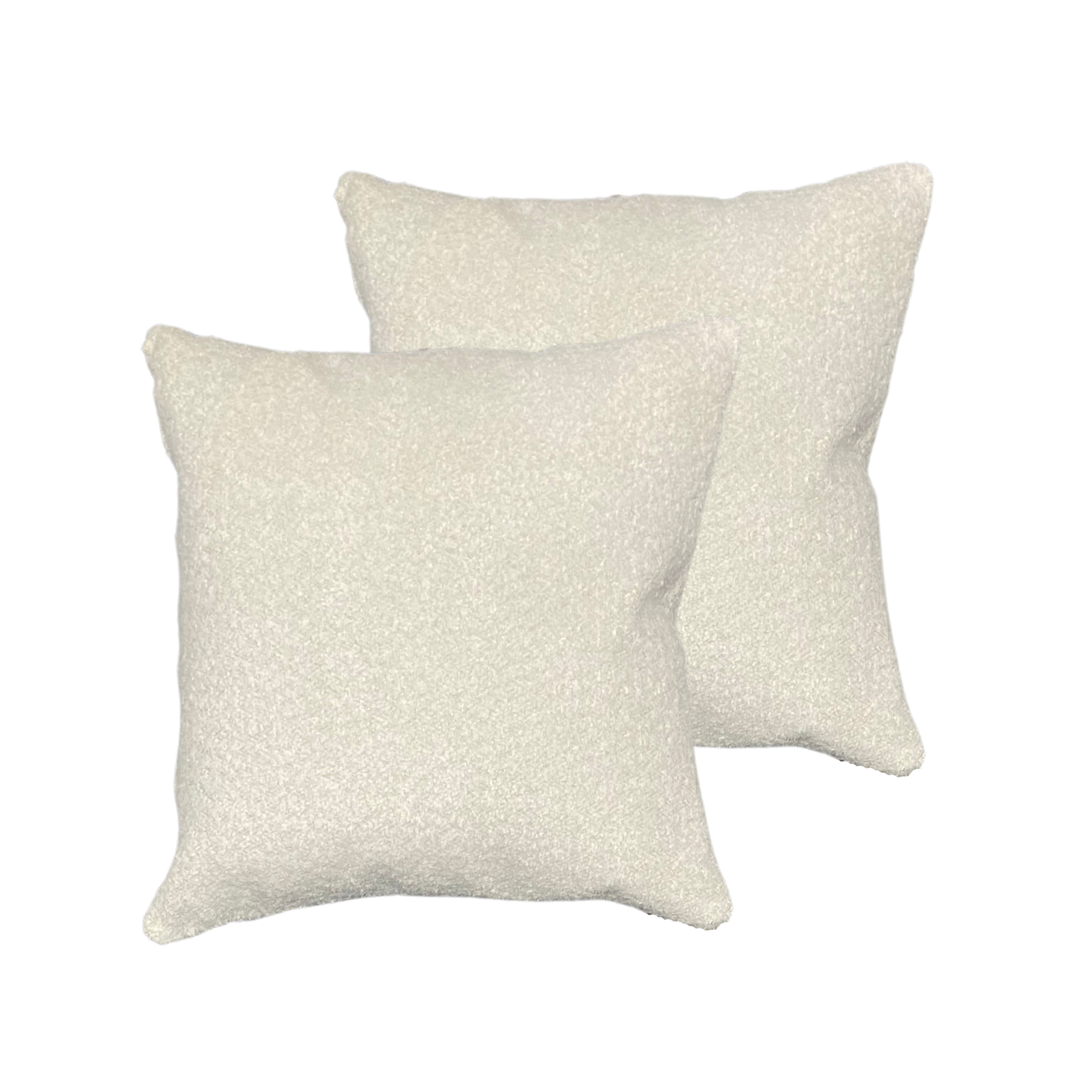 Cream Bouclé 18” x 18” Toss Pillows (Set of 2)
