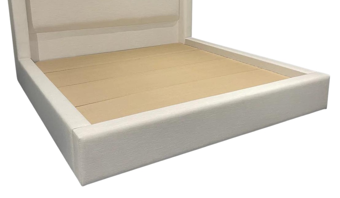 Solina Platform Bed - Ivory Linen