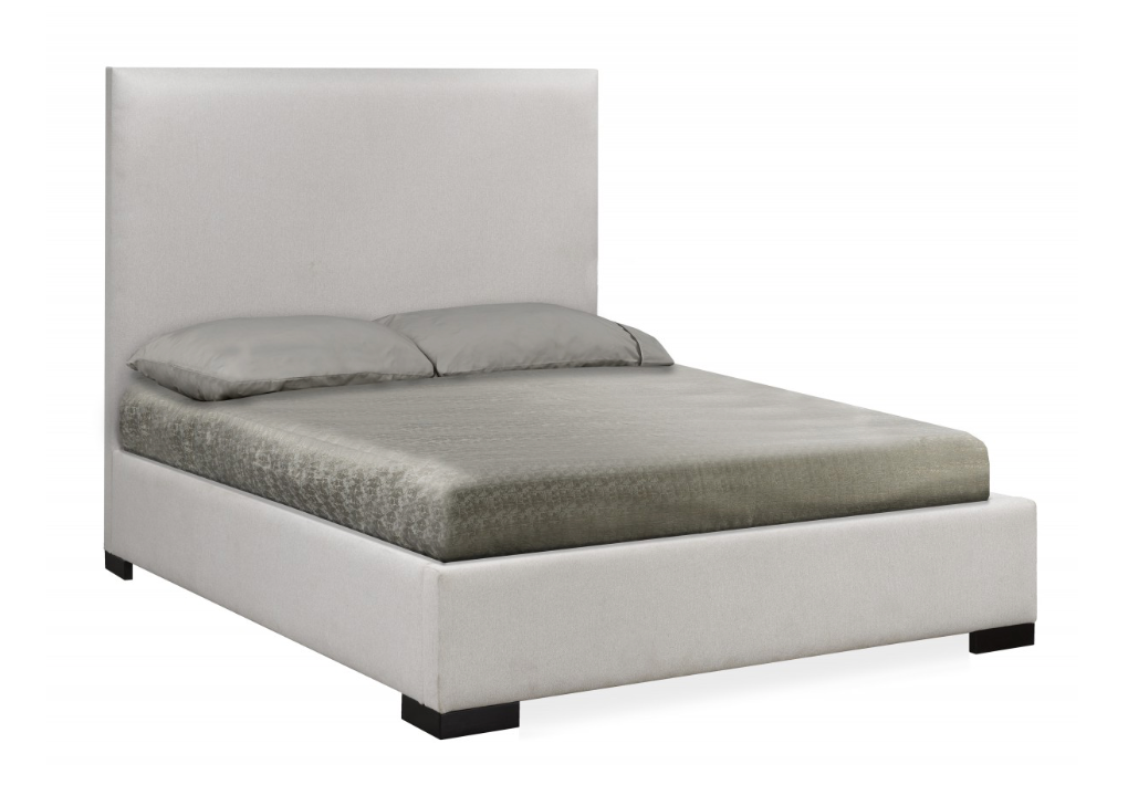 Sundre Platform Bed - Ivory Linen - Canadian Furniture