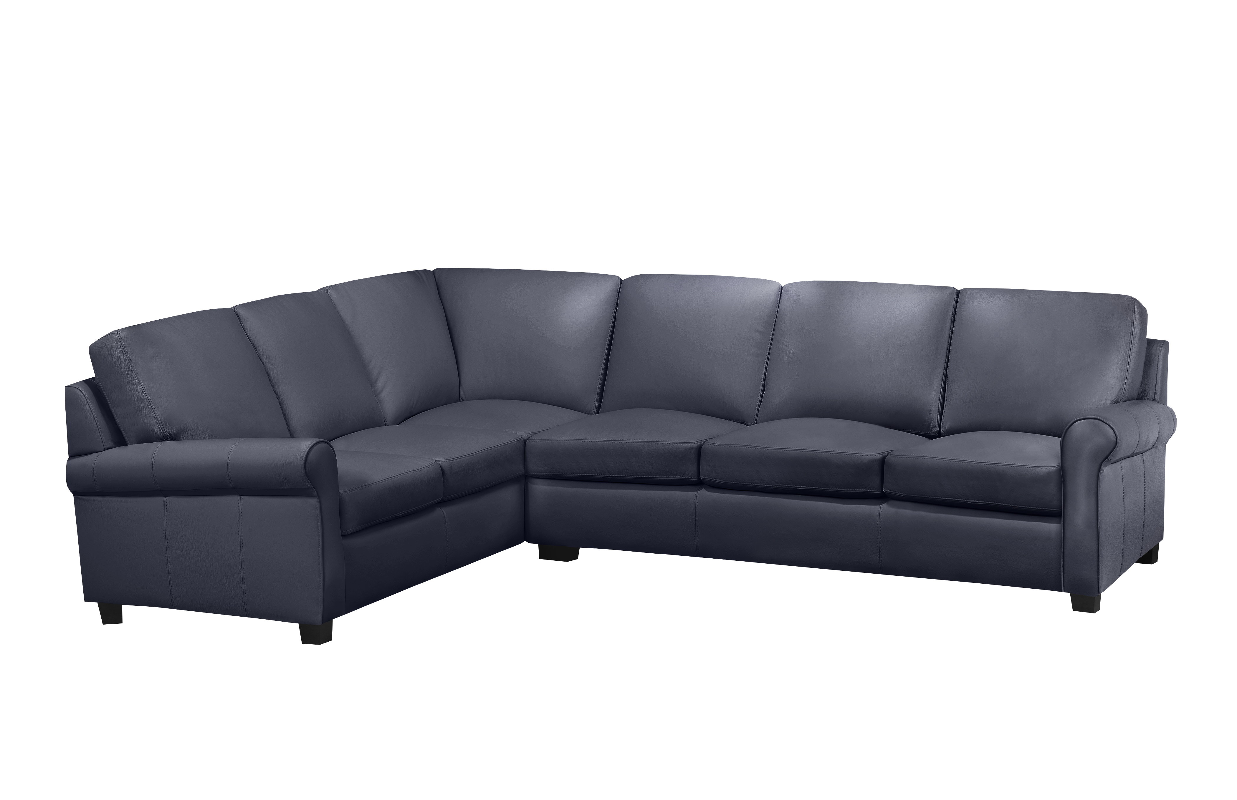 Lima Sectional - Navy Genuine Leather
