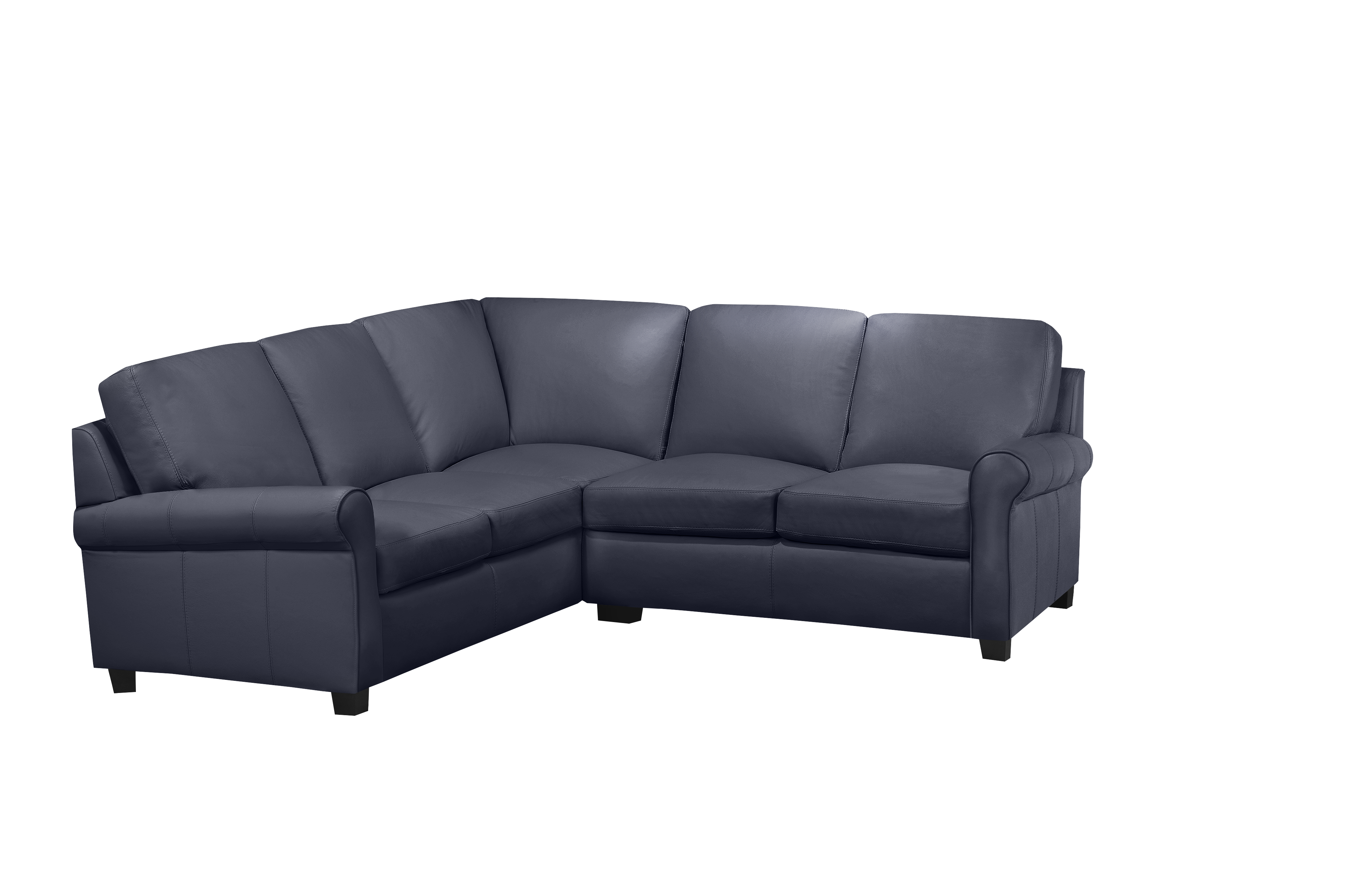 Lima Sectional - Navy Genuine Leather