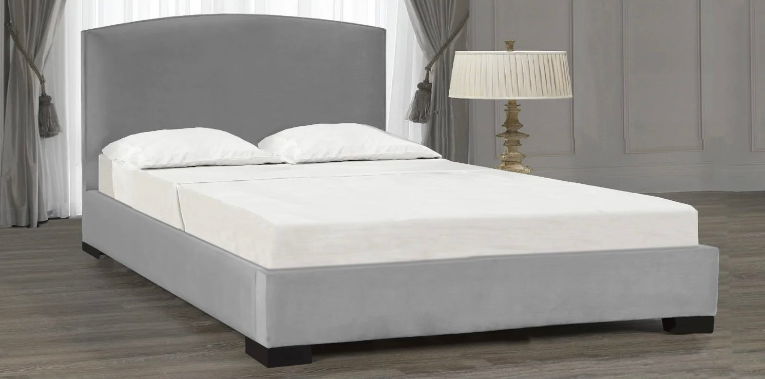 Patria Platform Bed - Grey Velvet