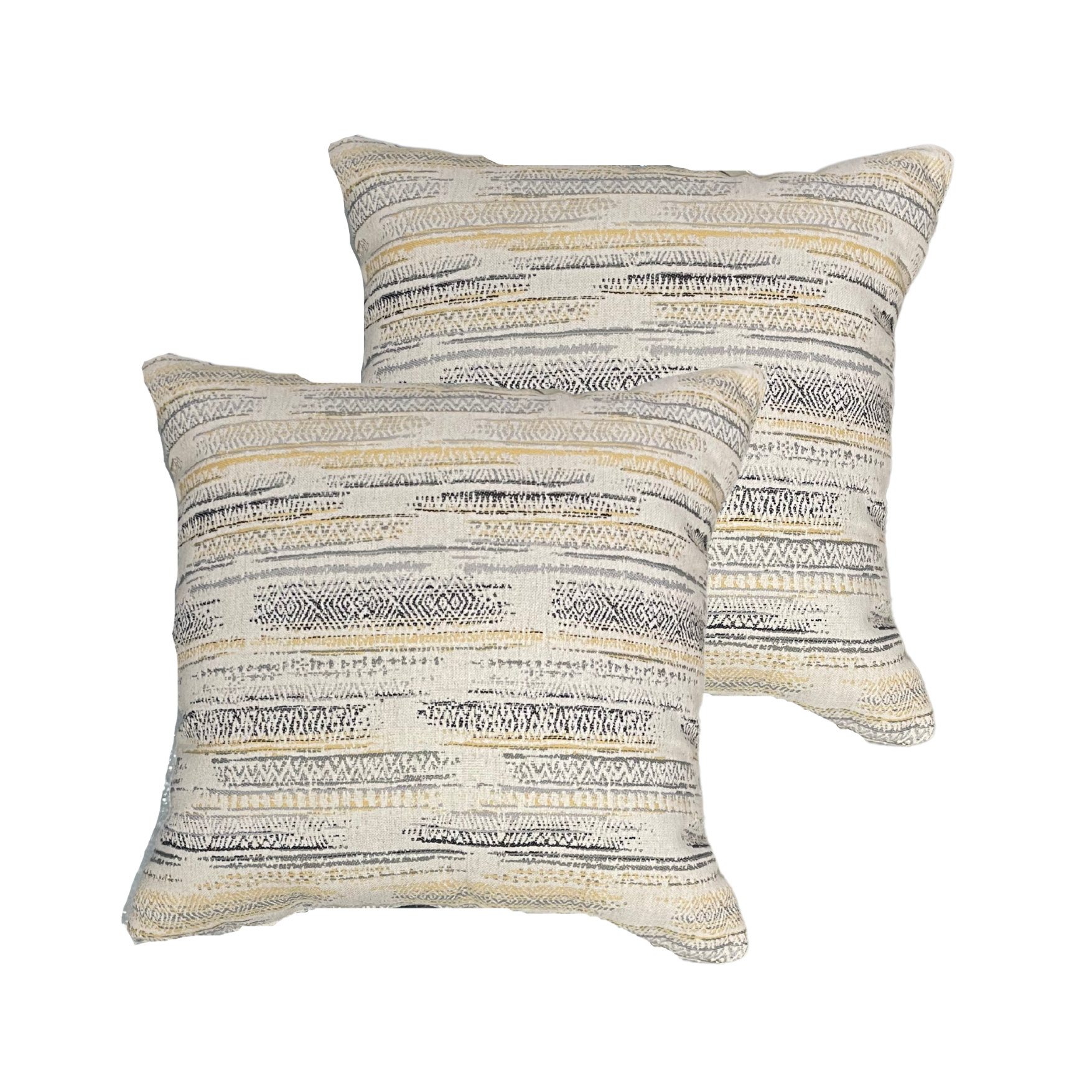 Neutral Pattern 18” x 18” Toss Pillows (Set of 2)