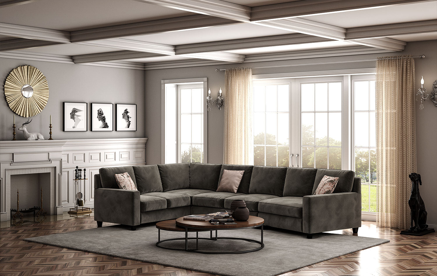 Cartier Sectional - Charcoal