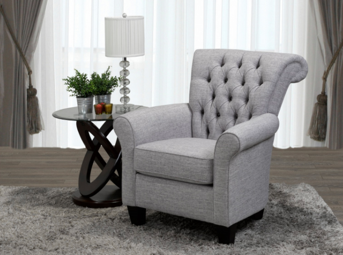Mirabel Accent Chair - Grey - Canadian Furniture