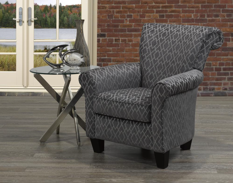 Charcoal Grey Accent Chair Living Room Furniture Canada