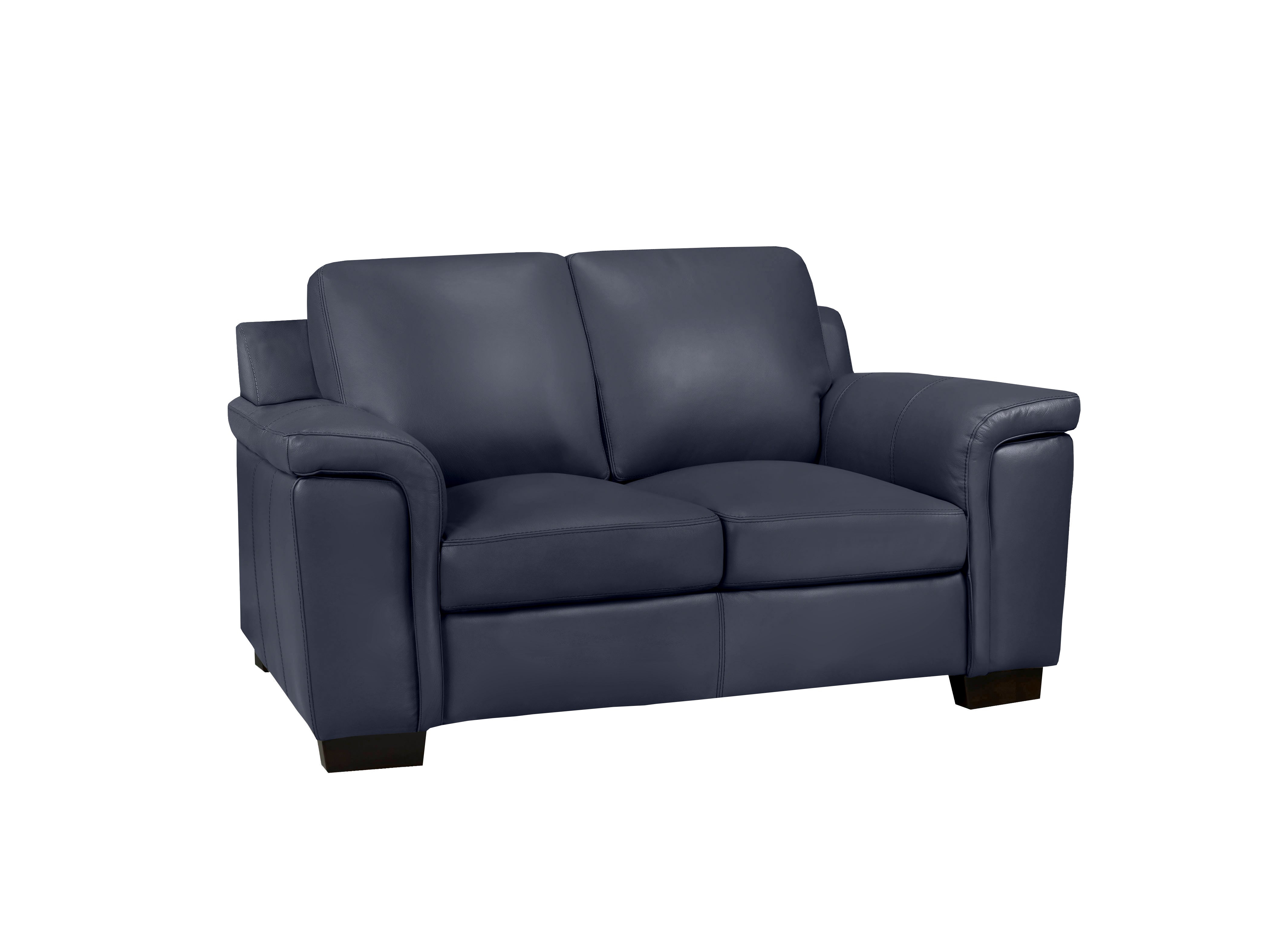 Melville Sofa Series - Navy Genuine Leather - Canadian Furniture