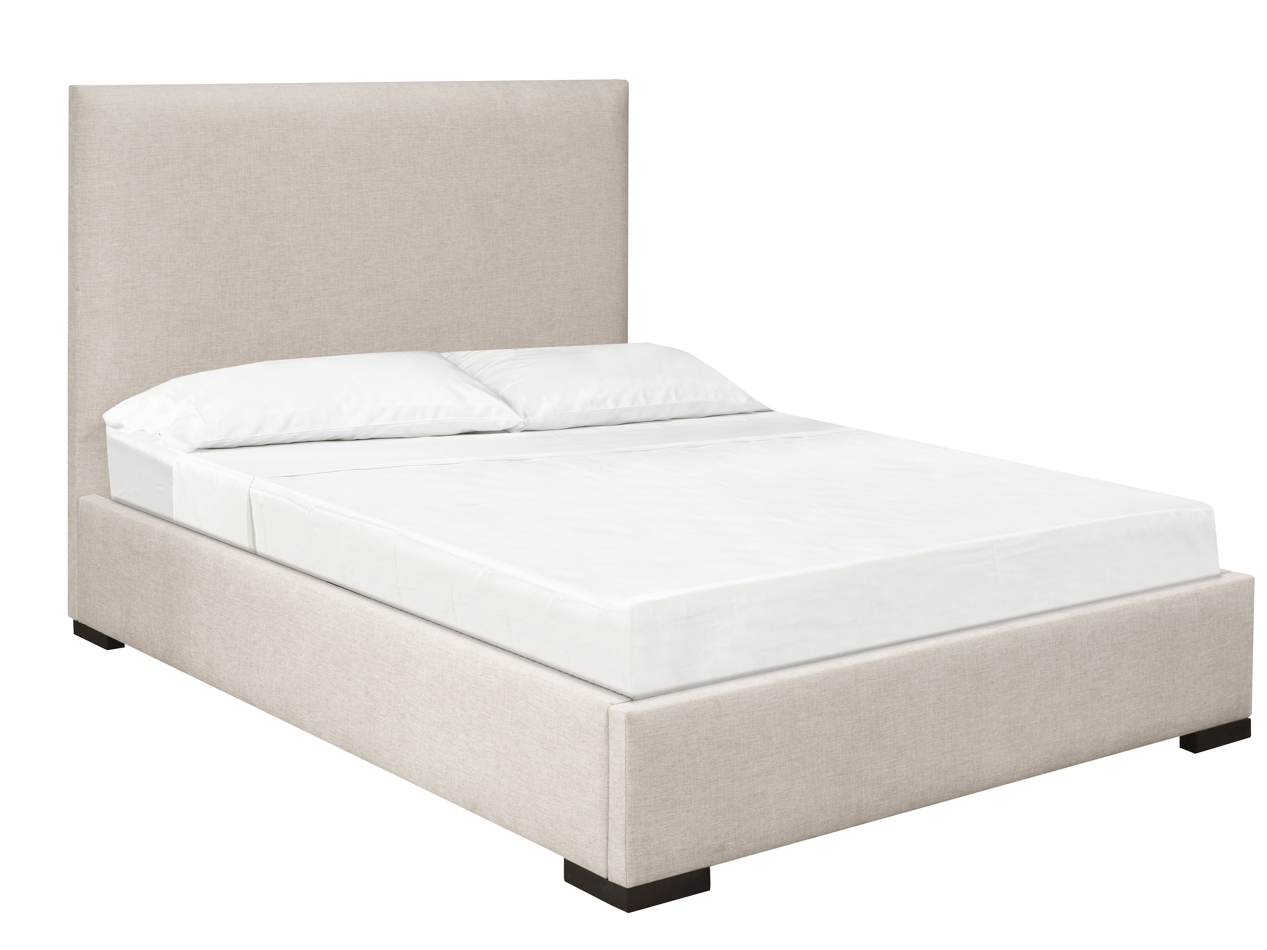Sundre Platform Bed - Beige Linen - Canadian Furniture