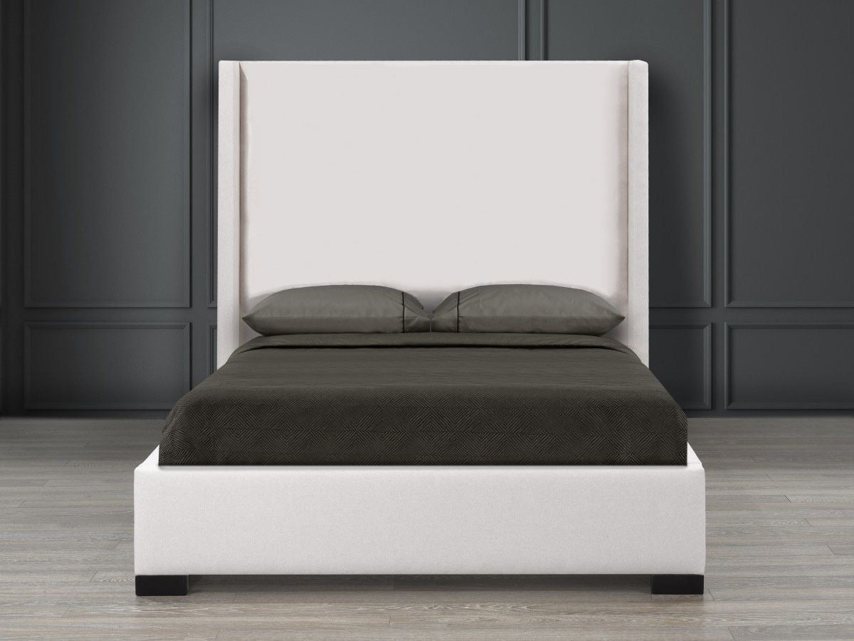 Lytton Platform Bed - Snow Linen